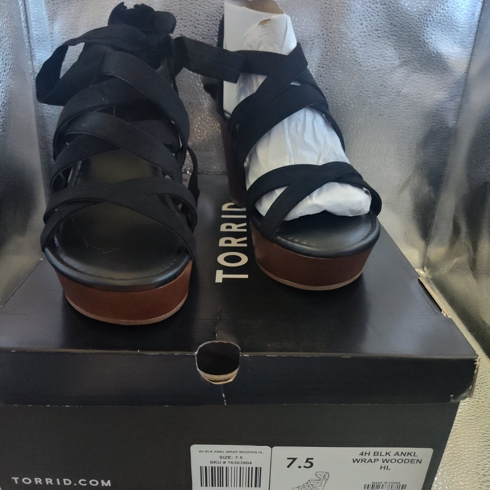 Torrid Black Wooden Ankle Wrap